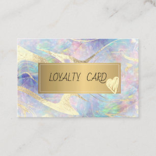 Carte De Fidélité Élégant cadre Opal Gold