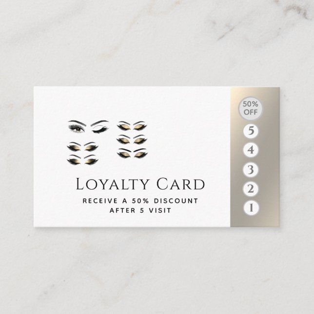 Carte De Fidélité Elégant lashes de luxe maquillage yeux (Devant)