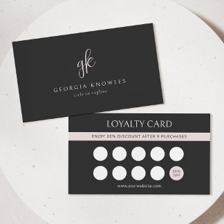 Carte De Fidélité Élégant moderne Blush rose récompensant