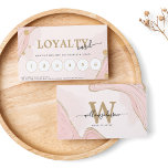 Carte De Fidélité Elegant Monogram Pink Gold Glitter Marble Agate<br><div class="desc">Elegant Monogram Rose Gold Glitter Marble Agate Loyalty Card. Personnalize yours today !</div>