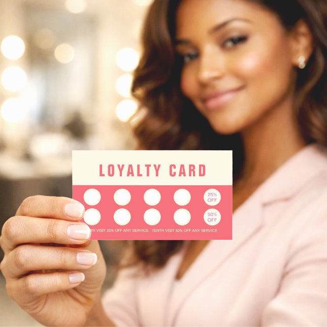 Carte De Fidélité Elegant Rose & Ivory Beauty Loyalty & Rewards Card (Créateur téléchargé)