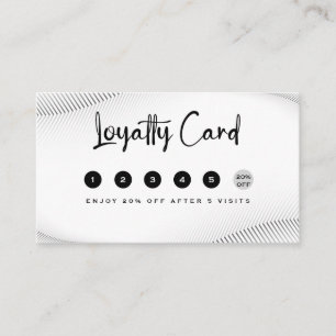 Carte De Fidélité Elégante Boutique Luxe Blanc Or