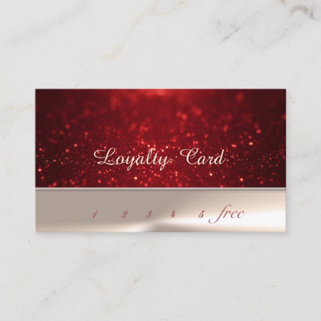 Carte de fidélité élégante chic avec Bokeh (Devant)