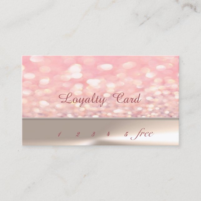 Carte de fidélité élégante chic avec Bokeh (Devant)