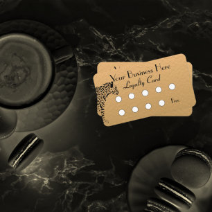 Carte de fidélité élégante Gold et Black Jaguar