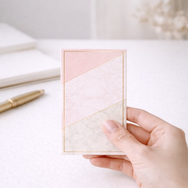 Carte de fidélité élégante vierge – Design rose po (Créateur téléchargé)