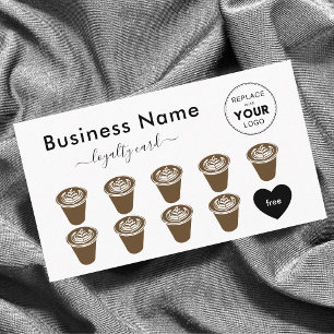 Carte De Fidélité Élégantes tasses Brown minimalistes Ajoutez Votre