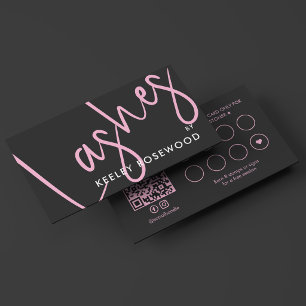Carte De Fidélité Extensions de cils Black Lash Lift esthétique Beau