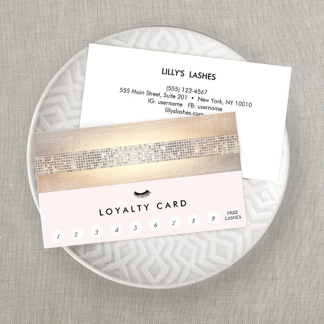 Carte De Fidélité Eyelash Extensions Lash Client Loyalty Punch (Créateur téléchargé)