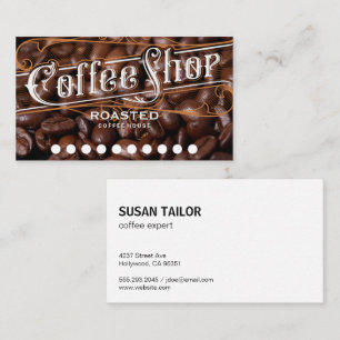 Carte De Fidélité Fèves de café Café