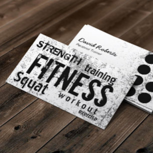 Carte De Fidélité Fitness Personal Trainer Grunge Loyalty Punch