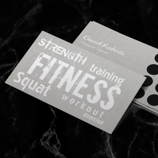 Carte De Fidélité Fitness Personal Trainer Linen Loyalty Punch (Créateur téléchargé)