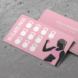 Carte de fidélité Fitness Personal Trainer Rose
