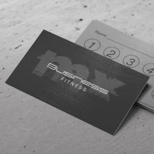 Carte De Fidélité Fitness Scratched Dark Monogram Loyalty Punch