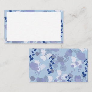 Carte De Fidélité Fleurs bleues