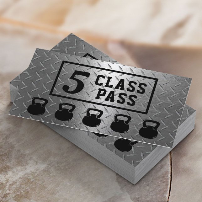 Carte De Fidélité Forfait 5 Classe Pass Métal moderne (Créateur téléchargé)