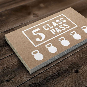 Carte De Fidélité Formation 5 Classe Pass Rustic Kraft Loyauté