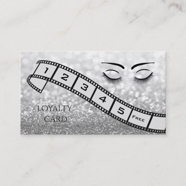 Carte de fidélité glitterie filmstrip cils sourcil (Devant)