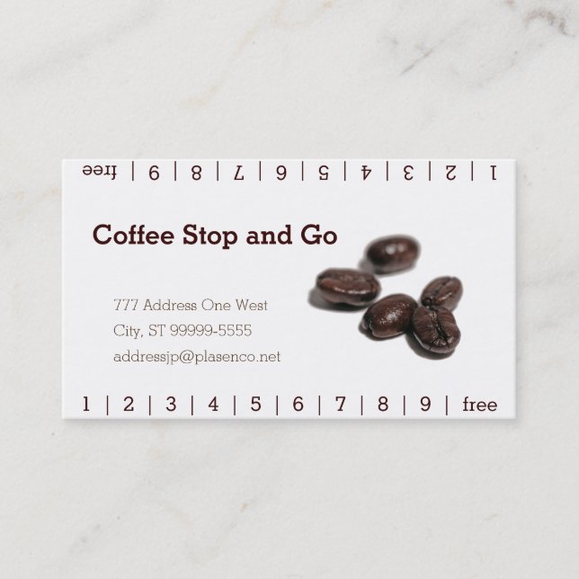 Carte De Fidélité Grains de café (Devant)