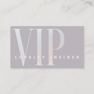 Carte De Fidélité Gris violet d'eau et VIP Pearl de luxe minimaux
