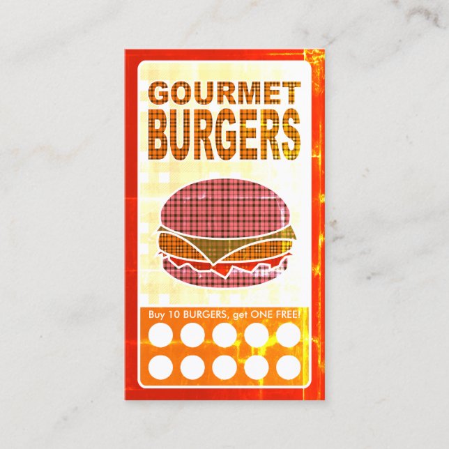 Carte De Fidélité hamburgers plaid (Devant)