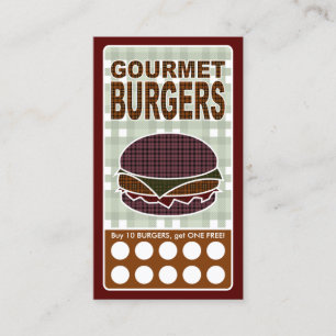 Carte De Fidélité hamburgers plaid