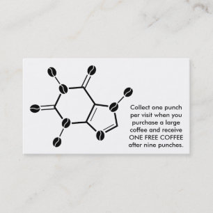 Carte De Fidélité haricots moléculaires de caféine