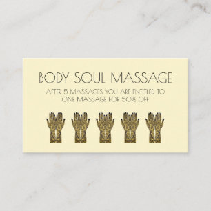 Carte De Fidélité Henna Mehndi Hands