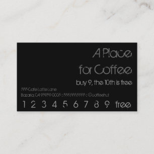 Carte De Fidélité Héros de poinçon de boissons de café