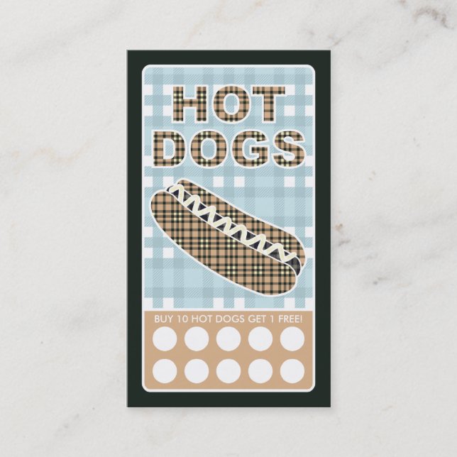 Carte De Fidélité hot dog plaid (Devant)