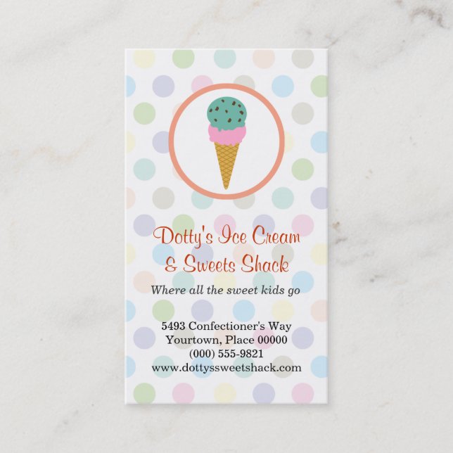 Carte De Fidélité Ice Cream Shop Loyalty Rewards (Devant)