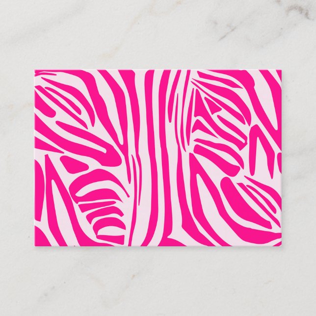 Carte De Fidélité Impression zèbre rose (Devant)