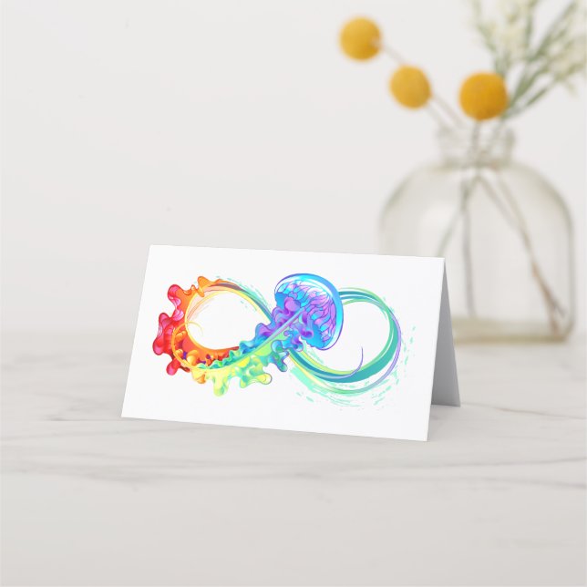Carte De Fidélité Infini avec méduse arc-en-ciel (Devant)
