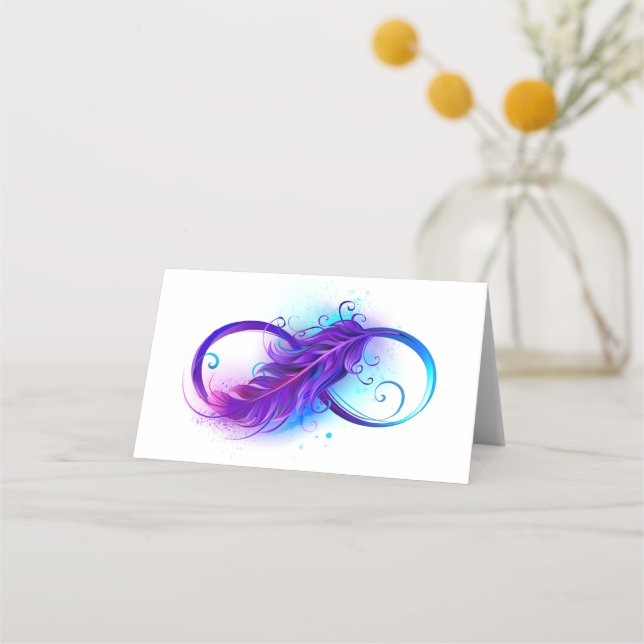 Carte De Fidélité Infini avec plume violette (Devant)