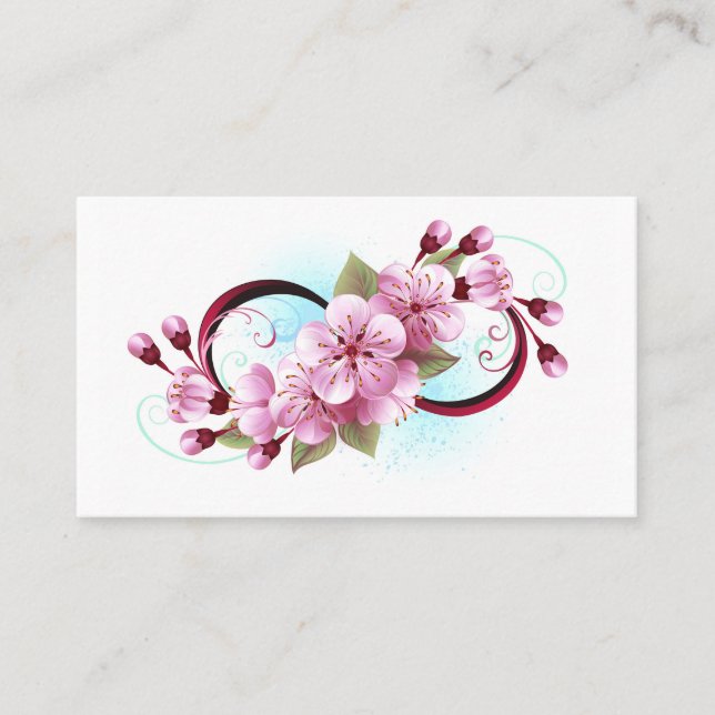 Carte De Fidélité Infinité avec les fleurs Sakura (Devant)