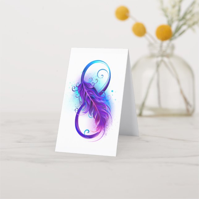 Carte De Fidélité Infinity with purple feather (Dos)