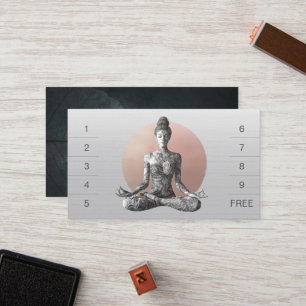 Carte De Fidélité Instructeur de méditation Yoga Reiki Master Lotus