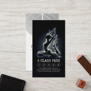 Carte De Fidélité Instructeur de yoga King Pose 5 Classe
