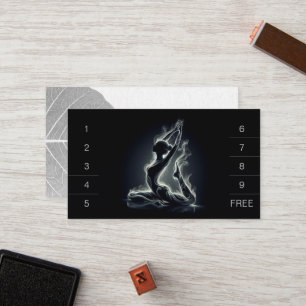 Carte De Fidélité Instructeur de Yoga Reiki Pose King Pigeon à une j