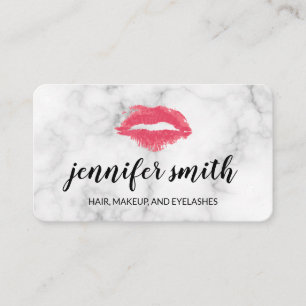 Carte De Fidélité Kiss Maquillage Artiste Marbre Loyauté