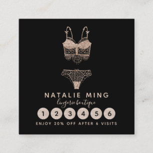 Carte De Fidélité Lace Lingerie Boutique Logo