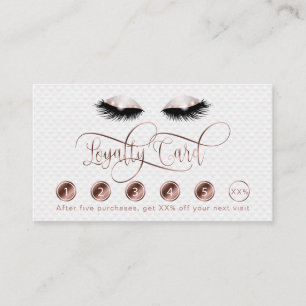 Carte De Fidélité L'artiste maquillage lève les yeux parties scintil