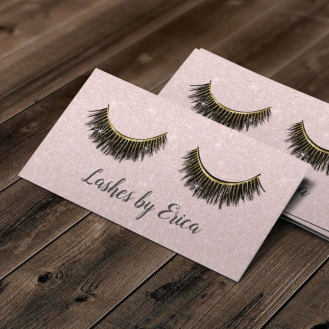 Carte De Fidélité Lashes Artiste maquillage Blush Parties scintillan (Créateur téléchargé)