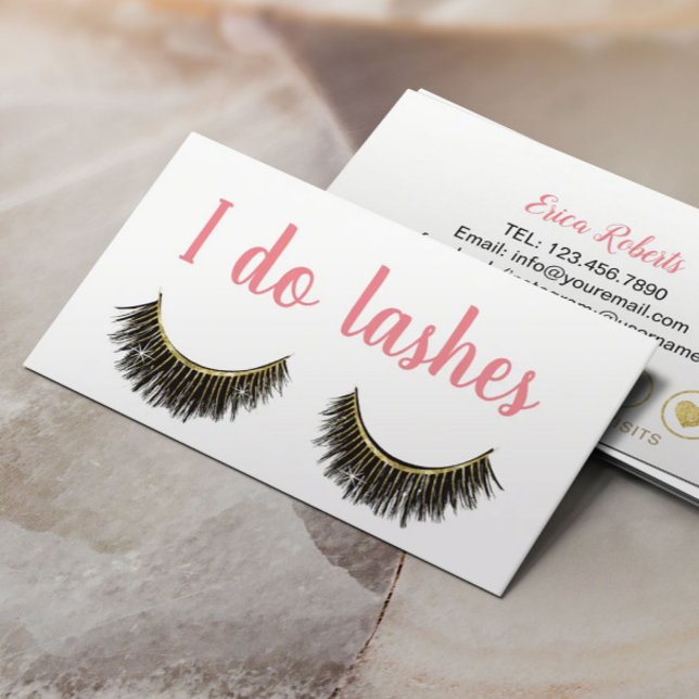 Carte De Fidélité Lashes Artiste maquillage Moderne Eyelash Loyauté (Créateur téléchargé)