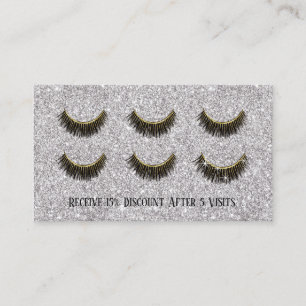 Carte De Fidélité Lashes Artiste maquillage Moderne Parties scintill