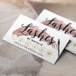 Carte De Fidélité Lashes maquillage Artiste Rose Or Eyelash Loyauté<br><div class="desc">Lashes Maquillage Classy Script Moderne Rose Gold Loyalty Punch Cartes.</div>