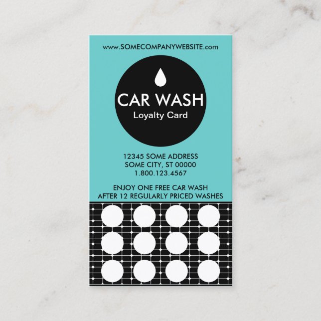 carte de fidélité lavage auto (Devant)