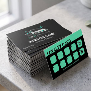 Carte De Fidélité Lavage de voiture mobile et détaillants personnali