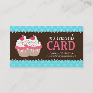 Carte De Fidélité Le petit gâteau personnalisable récompense des