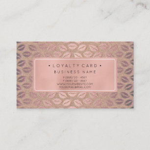 Carte De Fidélité Lèvres de salon de beauté de client de poinçon